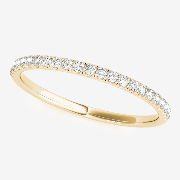The Smart Minimalist - Patterned Solid 14k Gold Stacking Ring - Canada 6.5